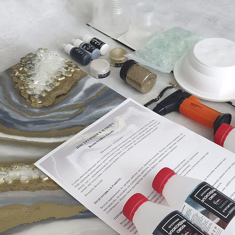 Набор срез камня смолой ResinArtBox Geode 009 — картинка 5