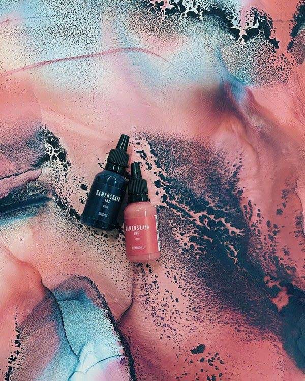 Спиртовые чернила расслаивающиеся Фламинго, Kamenskaya Ink — картинка 3