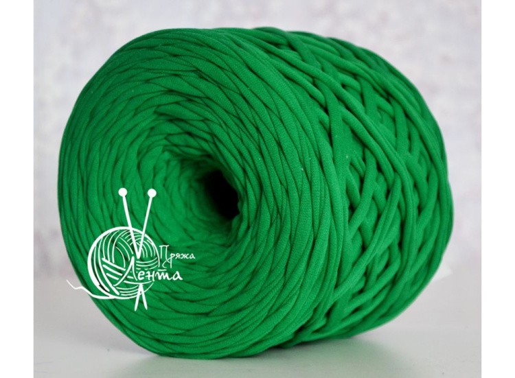 Пряжа Лента (зеленый) 330-380 г