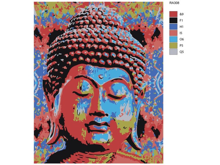 Картина по номерам «Лик Будды» — картинка 2