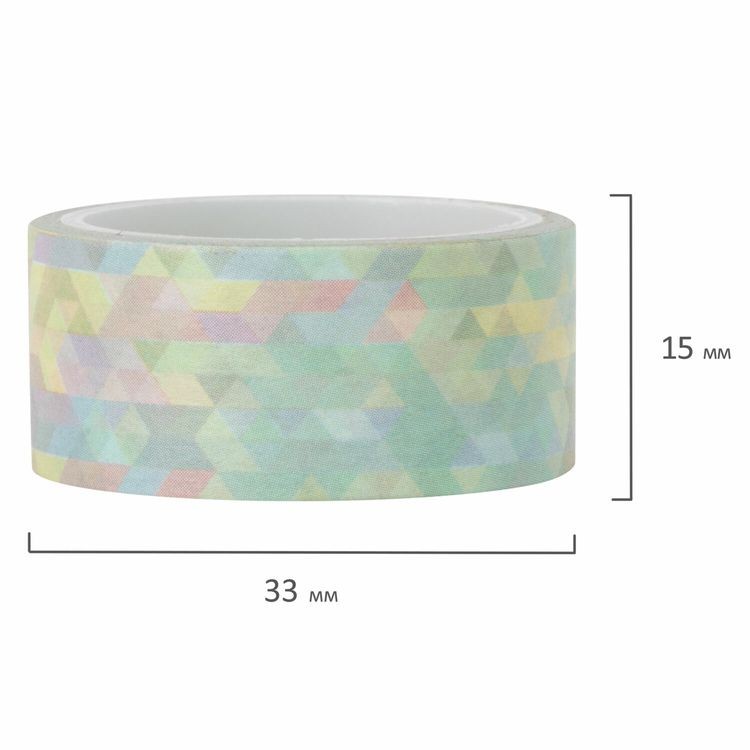 Клейкие WASHI-ленты для декора «Микс №1», 7 цветов, 15 мм х 3 м — картинка 5