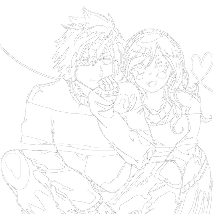 Картина по номерам «Аниме манга Хвост Феи: Дождия и Грей арт» — картинка 3