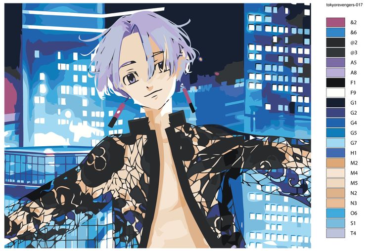 Картина по номерам «Аниме Токийские Мстители: Изана Курокава» — картинка 2
