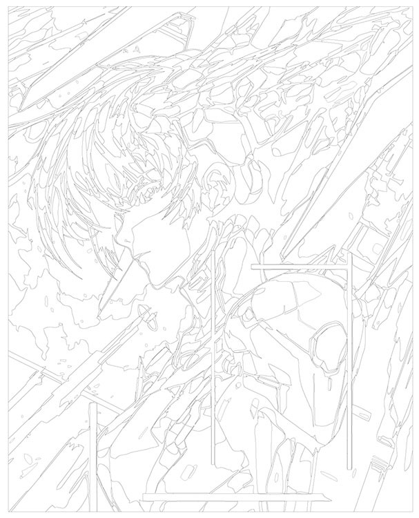 Картина по номерам «Аниме: Девушка-киборг» — картинка 3