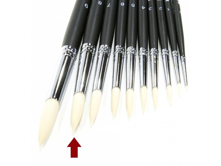 Кисть синтетическая «Зима» круглая №8 — картинка 2