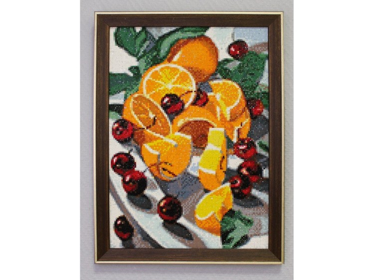 Алмазная вышивка «Апельсины и вишни» — картинка 2