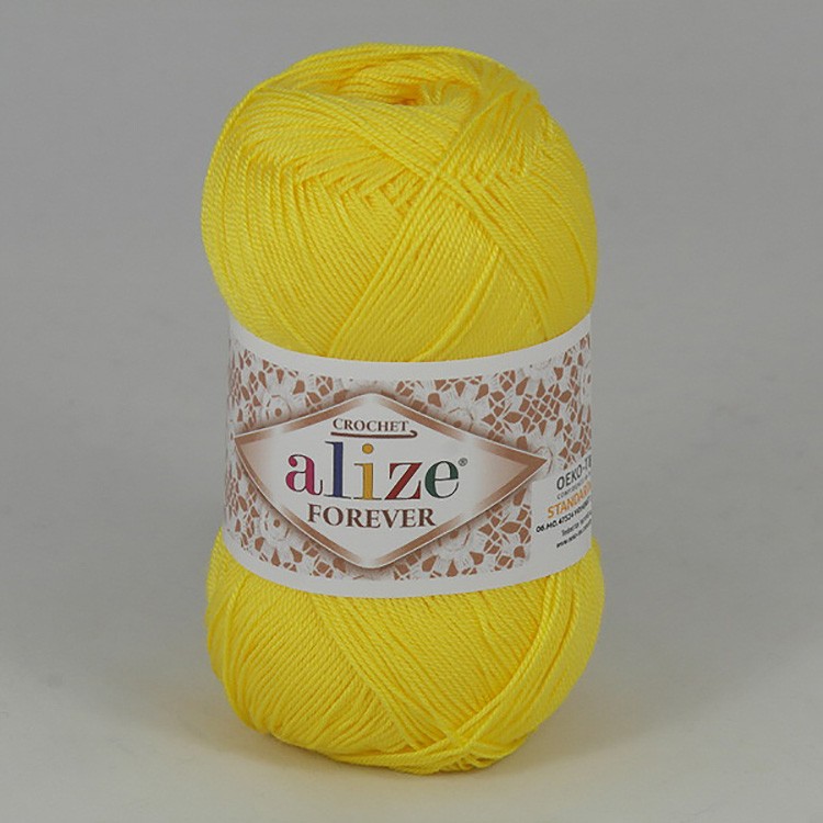 Пряжа ALIZE FOREVER (110), лимонный, 5 шт. по 50 г — картинка 2