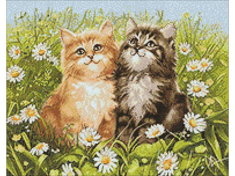 Алмазная вышивка «Летние котята» — картинка 3