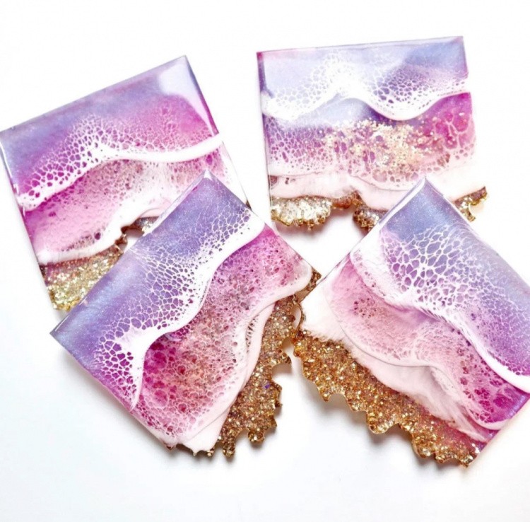 Силиконовый молд для эпоксидной смолы - Квадрат жеода, 23х23 см — картинка 3