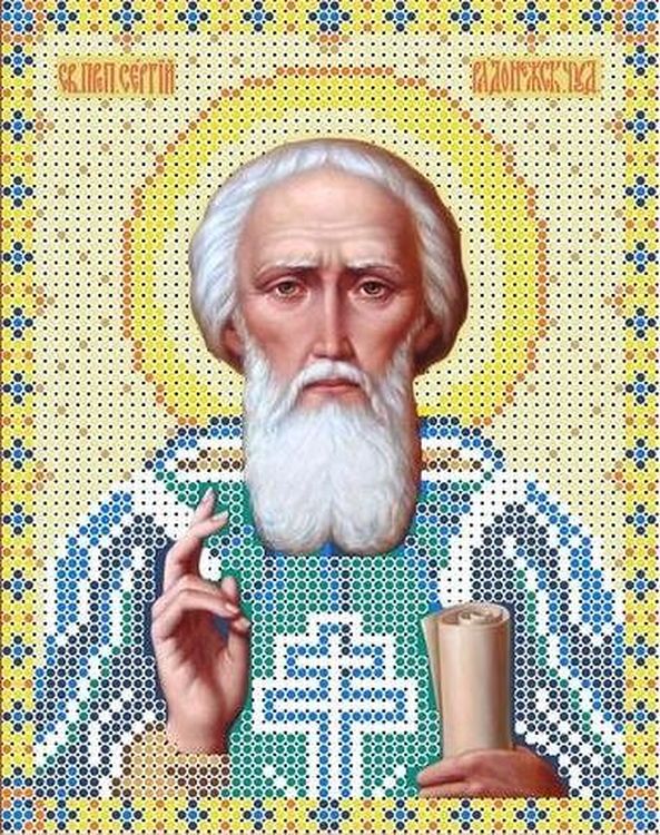 Рисунок на ткани «Святой Сергей Радонежский»