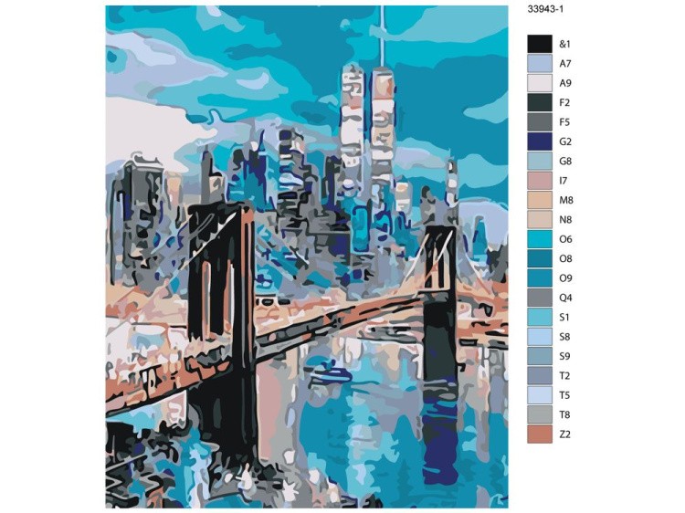 Картина по номерам «Бруклинский мост» — картинка 2