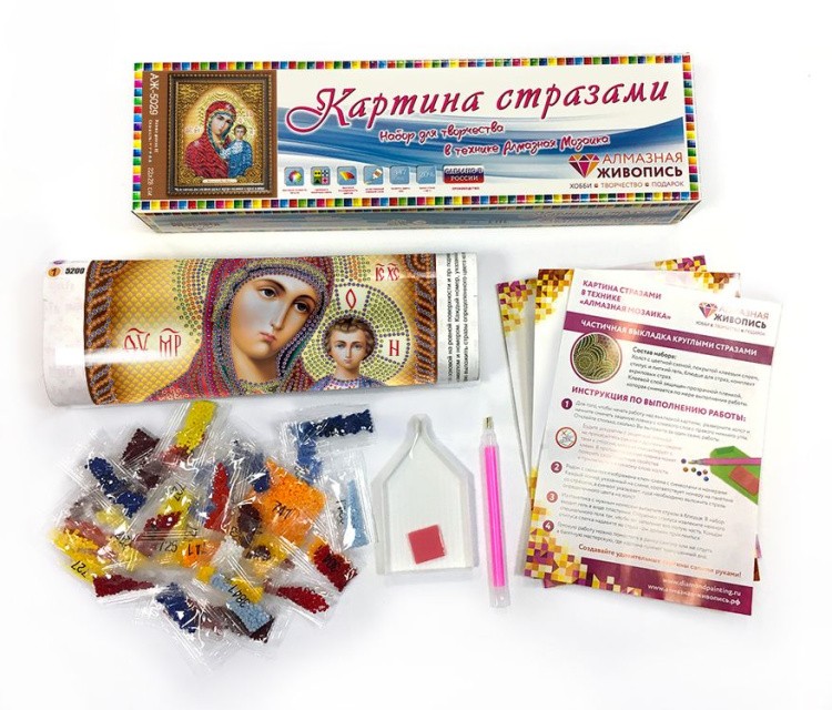 Алмазная вышивка «Икона Казанская Богородица» — картинка 2