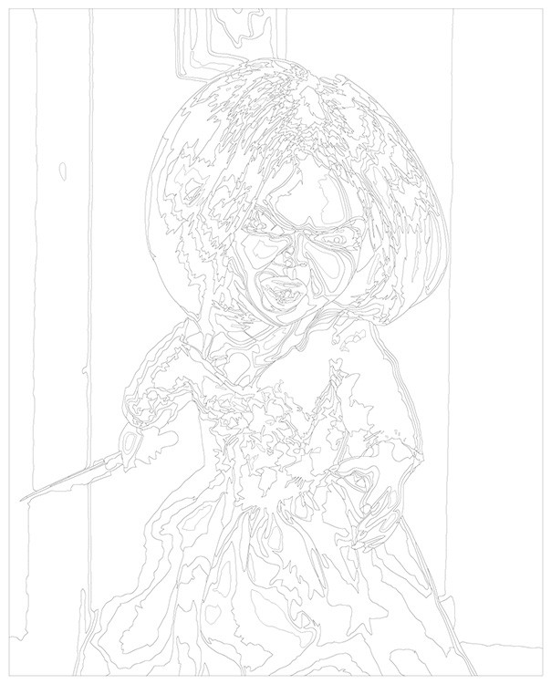 Картина по номерам «Невеста Чаки с ножом» — картинка 3