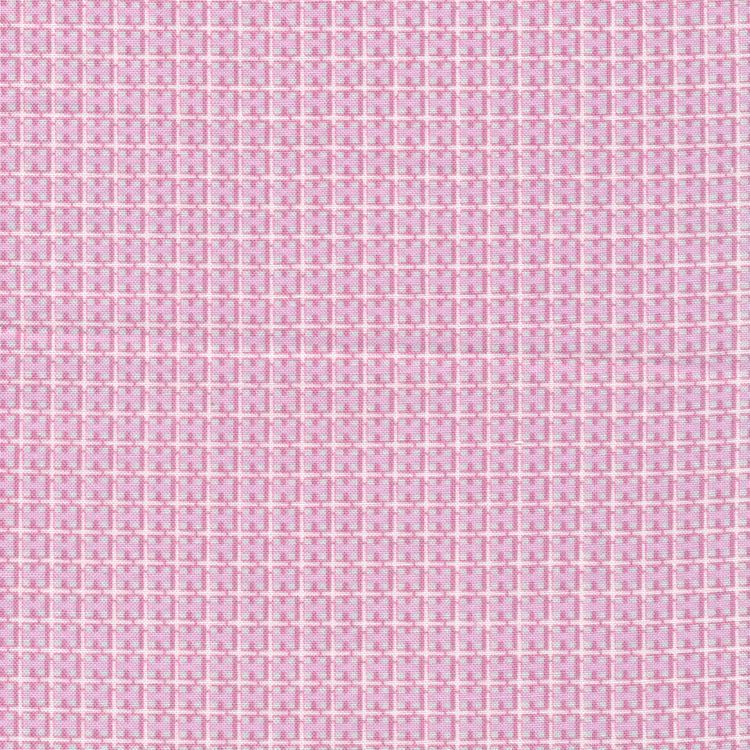 Ткань для пэчворка «БАБУШКИН СУНДУЧОК», 50x55 см, 140 г/м2, 100% хлопок, цвет: БС-27 клетка, ярко-розовый, Peppy