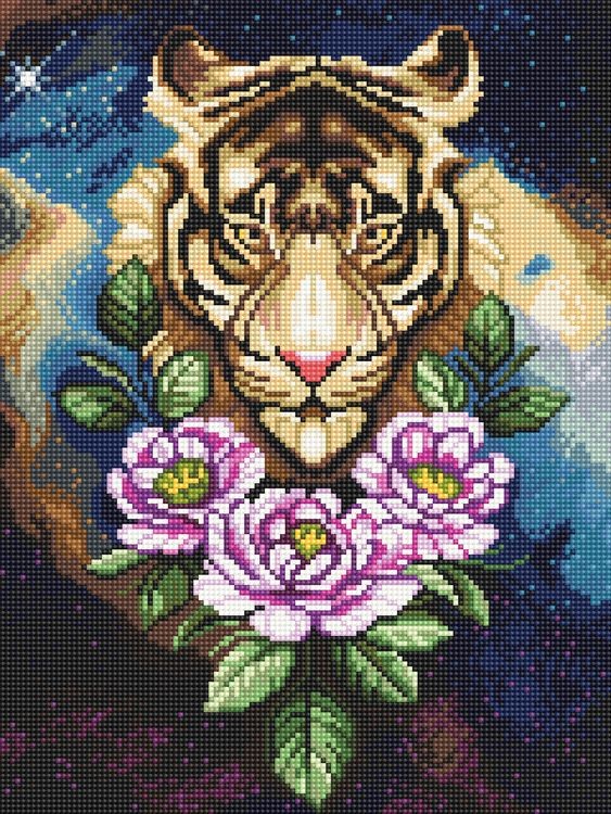 Алмазная вышивка «Взгляд тигра» — картинка 2