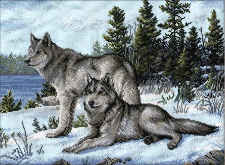 Набор для вышивания «Волки»