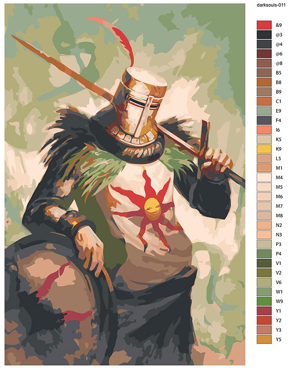 Картина по номерам «Dark Souls Дарк Соулс: Солер из Асторы» — картинка 2