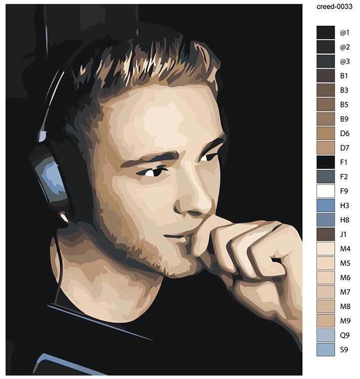 Картина по номерам «Стример и певец Егор Крид: портрет» — картинка 2