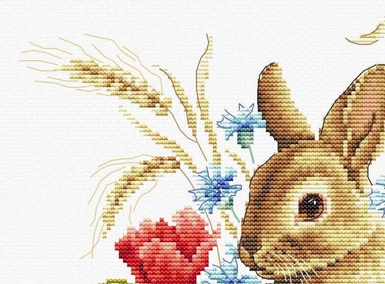 Набор для вышивания «Зайцы и маки» — картинка 2