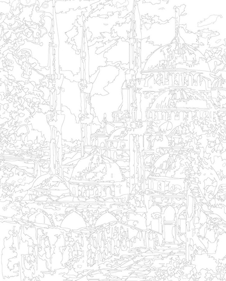 Картина по номерам «Стамбул, Турция: Голубая мечеть, пейзаж» — картинка 3