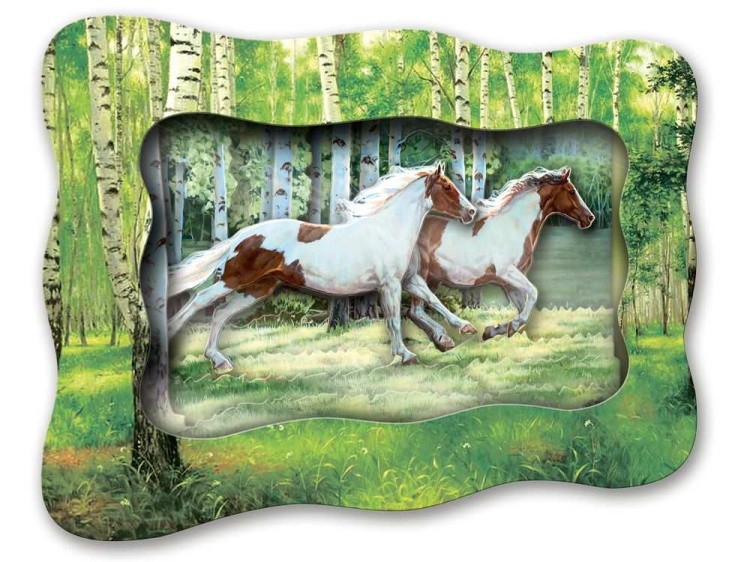 Объемная картина «Дикие скакуны» — картинка 2