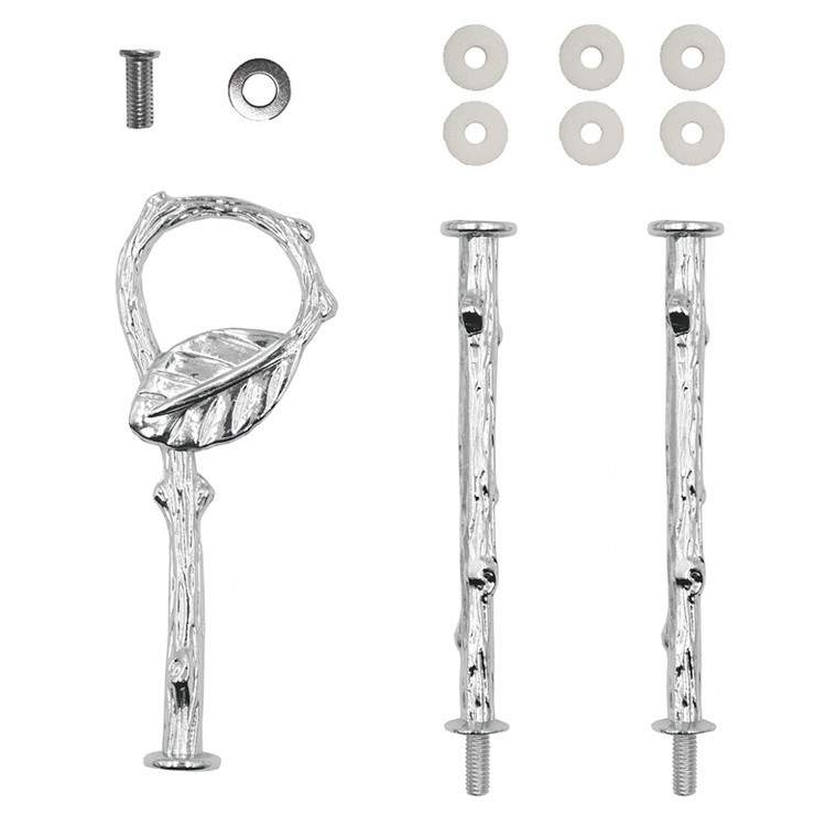 Фурнитура для фруктовницы Лист серебряная — картинка 2