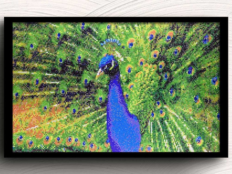 Алмазная вышивка «Сияющий павлин» — картинка 2