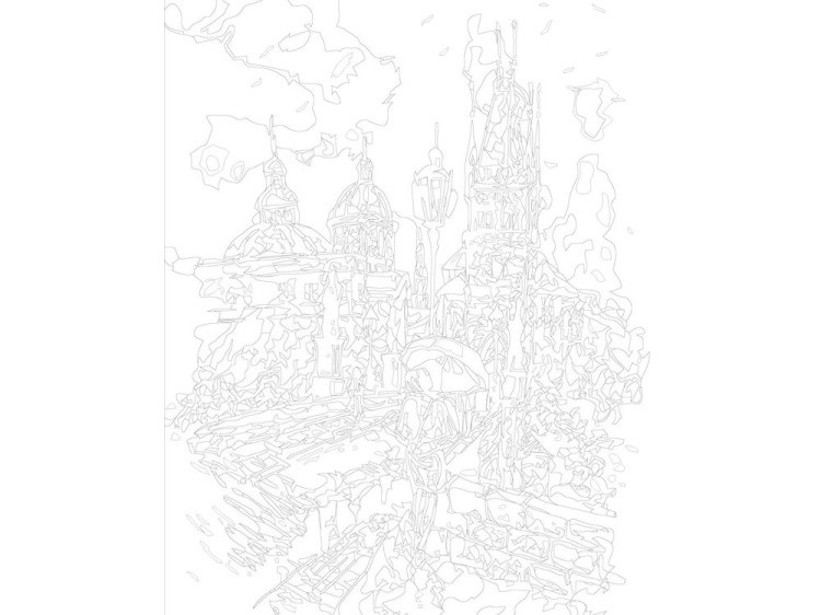 Картина по номерам «Одна на мосту» — картинка 3