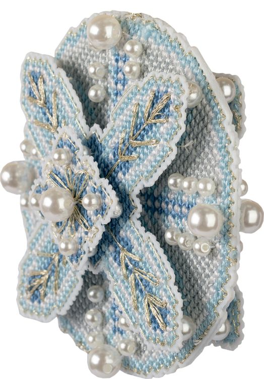 Набор для вышивания «Новогодняя игрушка. Голубой шар» — картинка 2