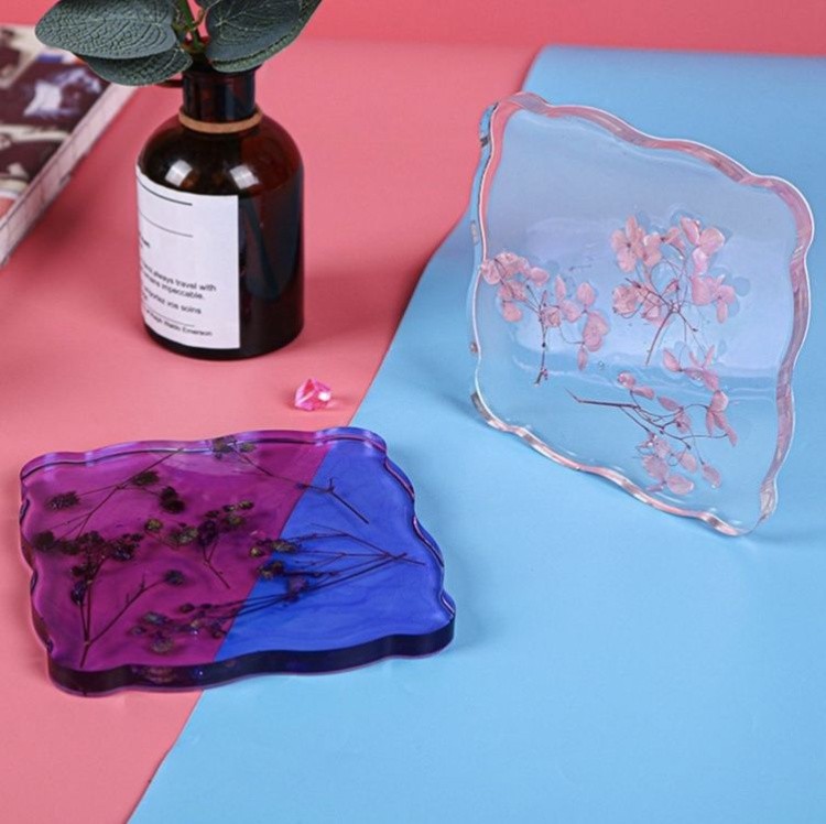 Силиконовый молд «Подстаканник жеода квадрат», 12х12 см — картинка 3