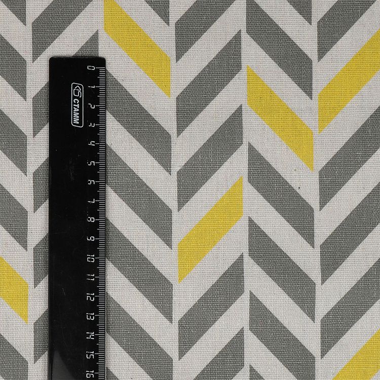 Ткань льняная, 3 м x 150 см, 140 г/м², цвет: белый, принт, TBY — картинка 5