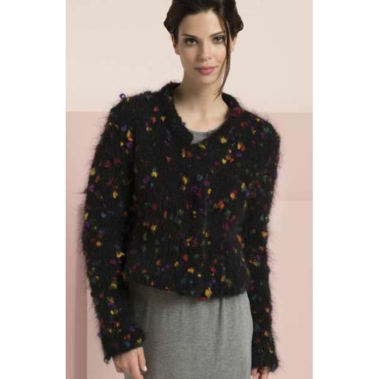 Пряжа ALIZE Mohair Bohem New (5148), бело-серо-коричневый, 5 шт. по 100 г — картинка 2