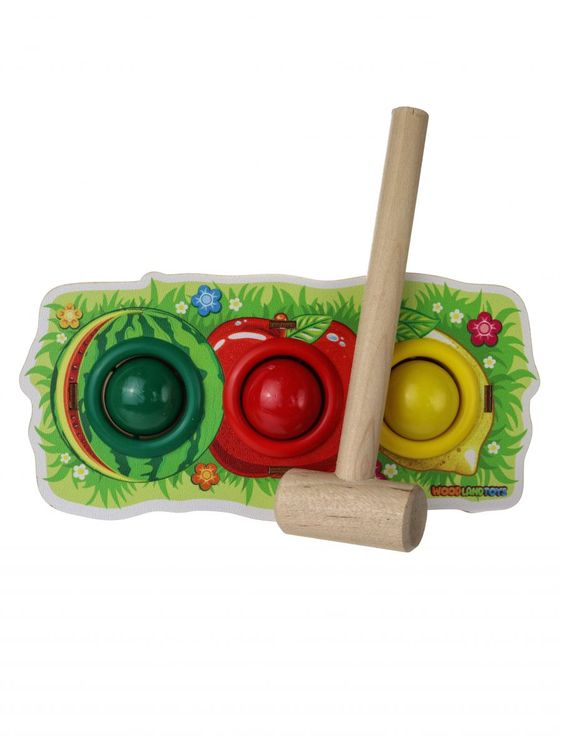 Стучалка цветная «Фрукты», 3 отверстия — картинка 2