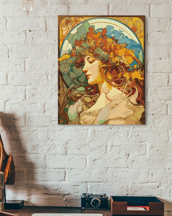 Картина по номерам «Цветущий образ прекрасной девушки» — картинка 3