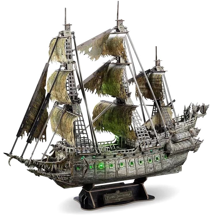 3D пазл CubicFun «Корабль Летучий Голландец» с LED-подсветкой — картинка 2