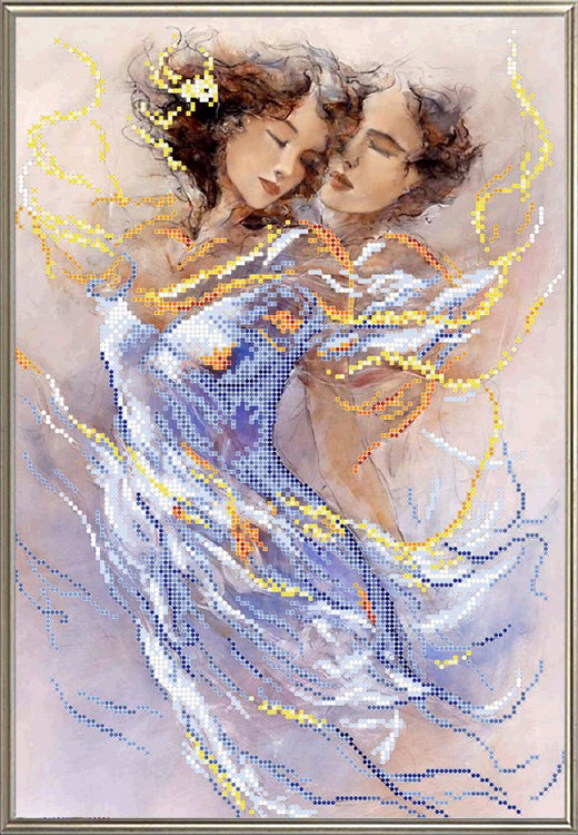 Рисунок на ткани для вышивания бисером «Влюбленные» — картинка 2