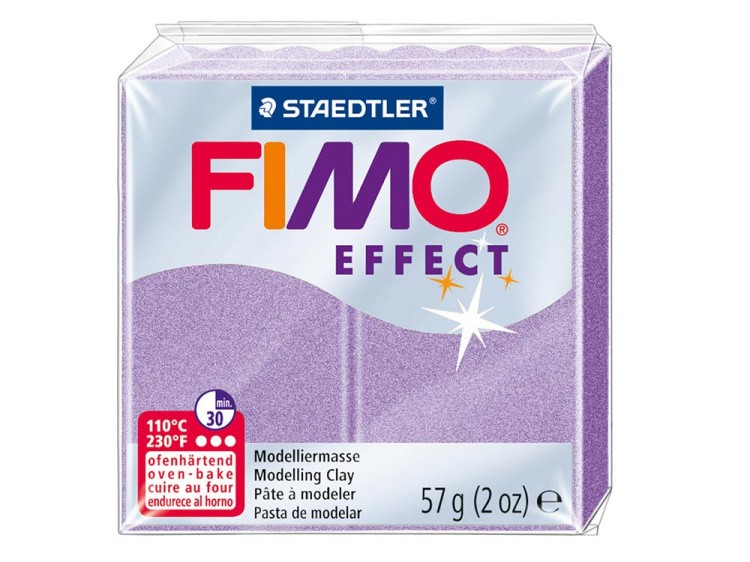 Полимерная глина FIMO Effect, цвет: перламутровый лиловый, 57 г