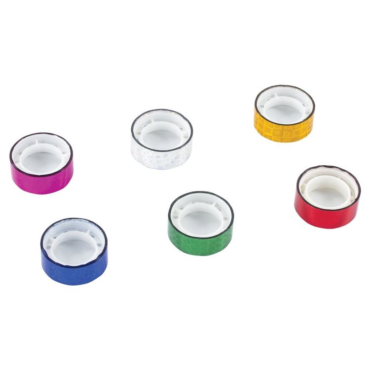 Клейкие ленты декоративные голографические, ассорти №2, 6 шт., 15 мм х 5 м — картинка 2