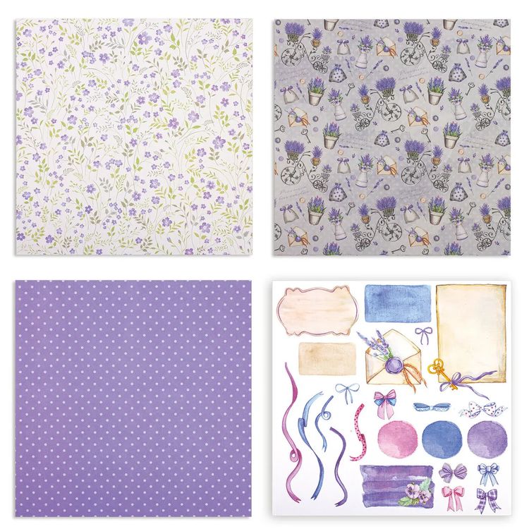 Бумага для скрапбукинга 30х30 см «Прованс», 12 дизайнов — картинка 5