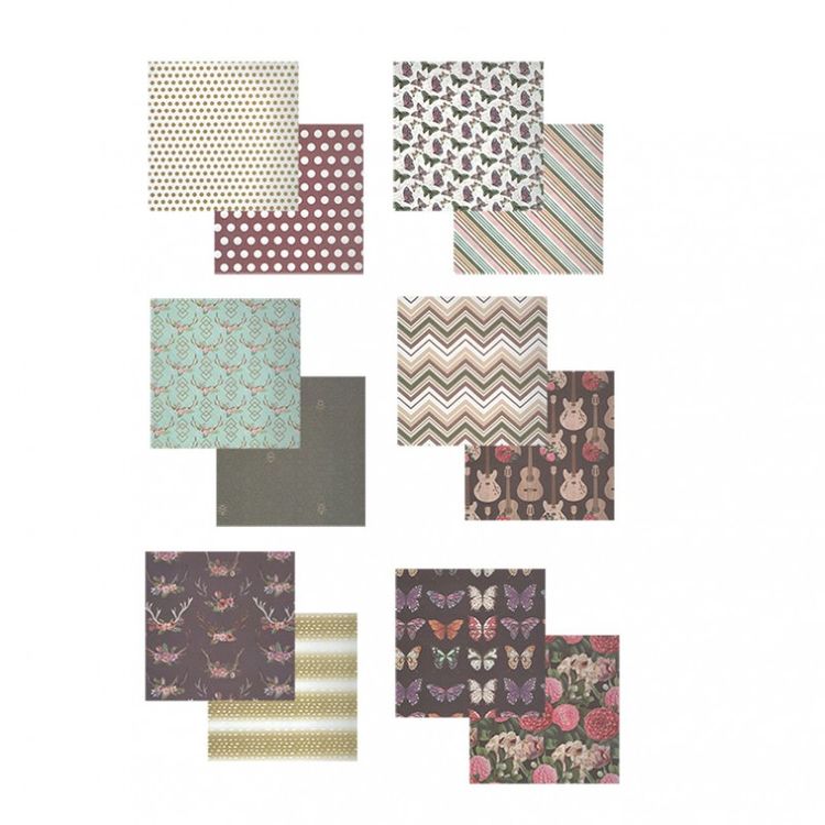 Набор бумаги для скрапбукинга «Муаровый мираж» 30,5x30,5 см — картинка 21