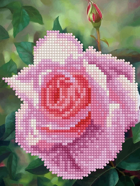 Алмазная вышивка-открытка «Цветок розы» — картинка 2