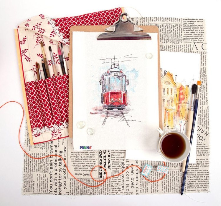 Набор для вышивания «Городской трамвай» — картинка 2