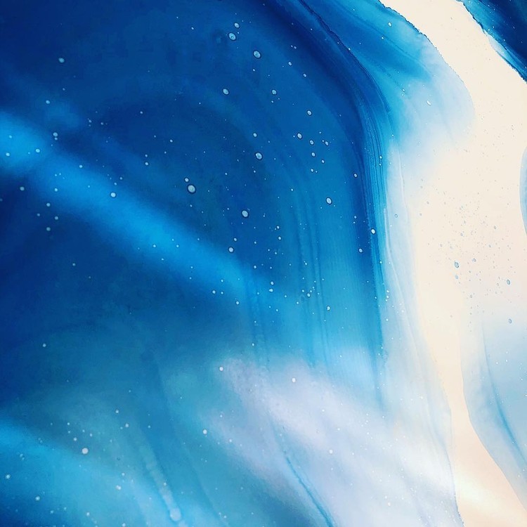 Алкогольные чернила голубые 15 мл, Kamenskaya Ink — картинка 4