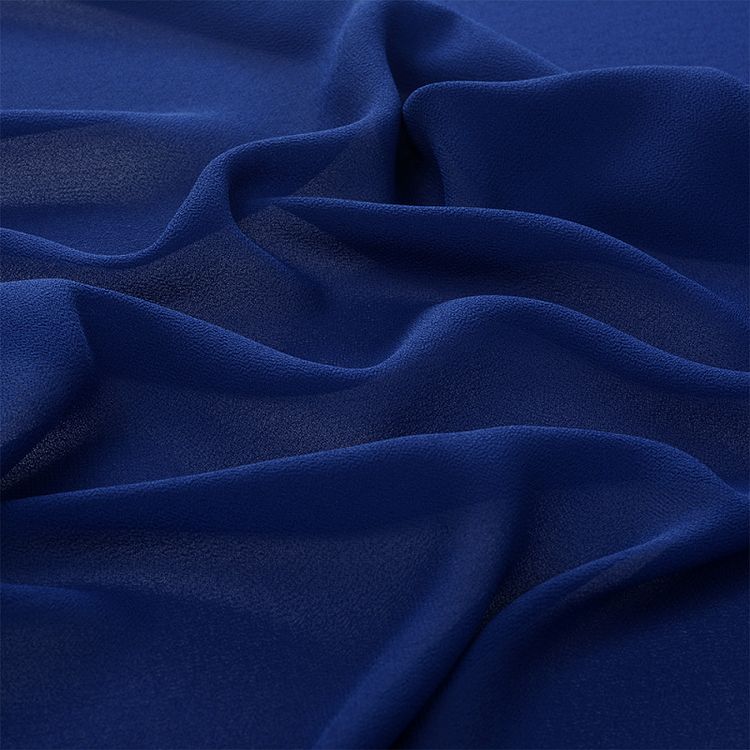 Ткань Креп-шифон, 5 м, ширина 150 см, 105 г/м2, цвет: василек, TBY — картинка 3