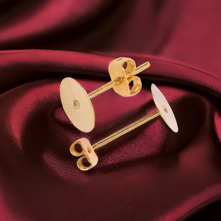 Швензы «Гвоздики», 7 мм, цвет: под золото, 10 шт., Zlatka — картинка 3