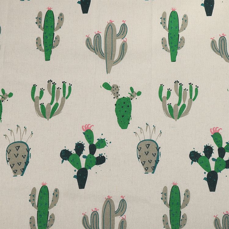 Ткань Лен, 140 г/м², 5 м x 150 см, цвет: белый, растительный принт, TBY — картинка 2