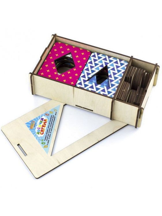 Развивающее пособие из дерева. Доски Сегена, цветной набор 18 шт. — картинка 3