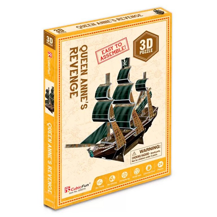 3D-пазл CubicFun Корабль «Месть королевы Анны» (серия Мини)