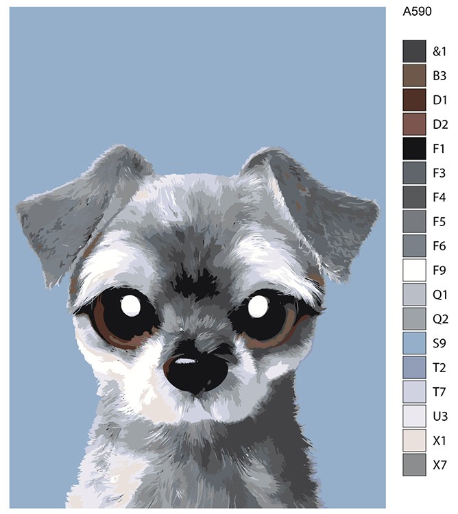 Картина по номерам «Щенок Оби» — картинка 2