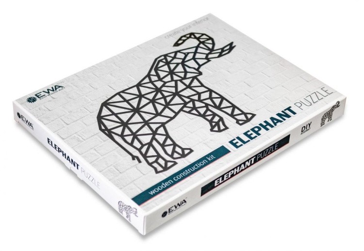 Деревянный интерьерный пазл «Слон», Eco Wood Art — картинка 4